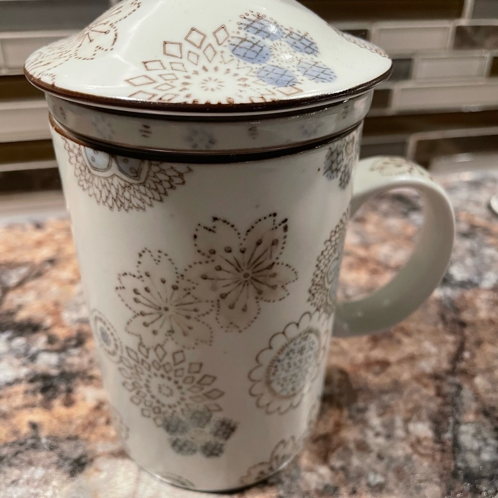 CERAMIC TEA INFUSER BRAND NEW PAISLEY PATTERN